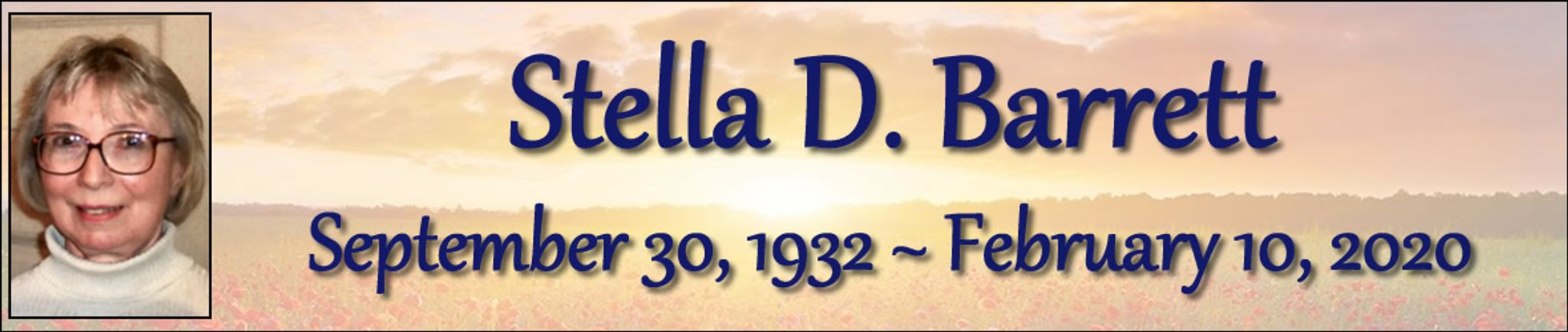 Cover photo for Stella Barrett's Obituary