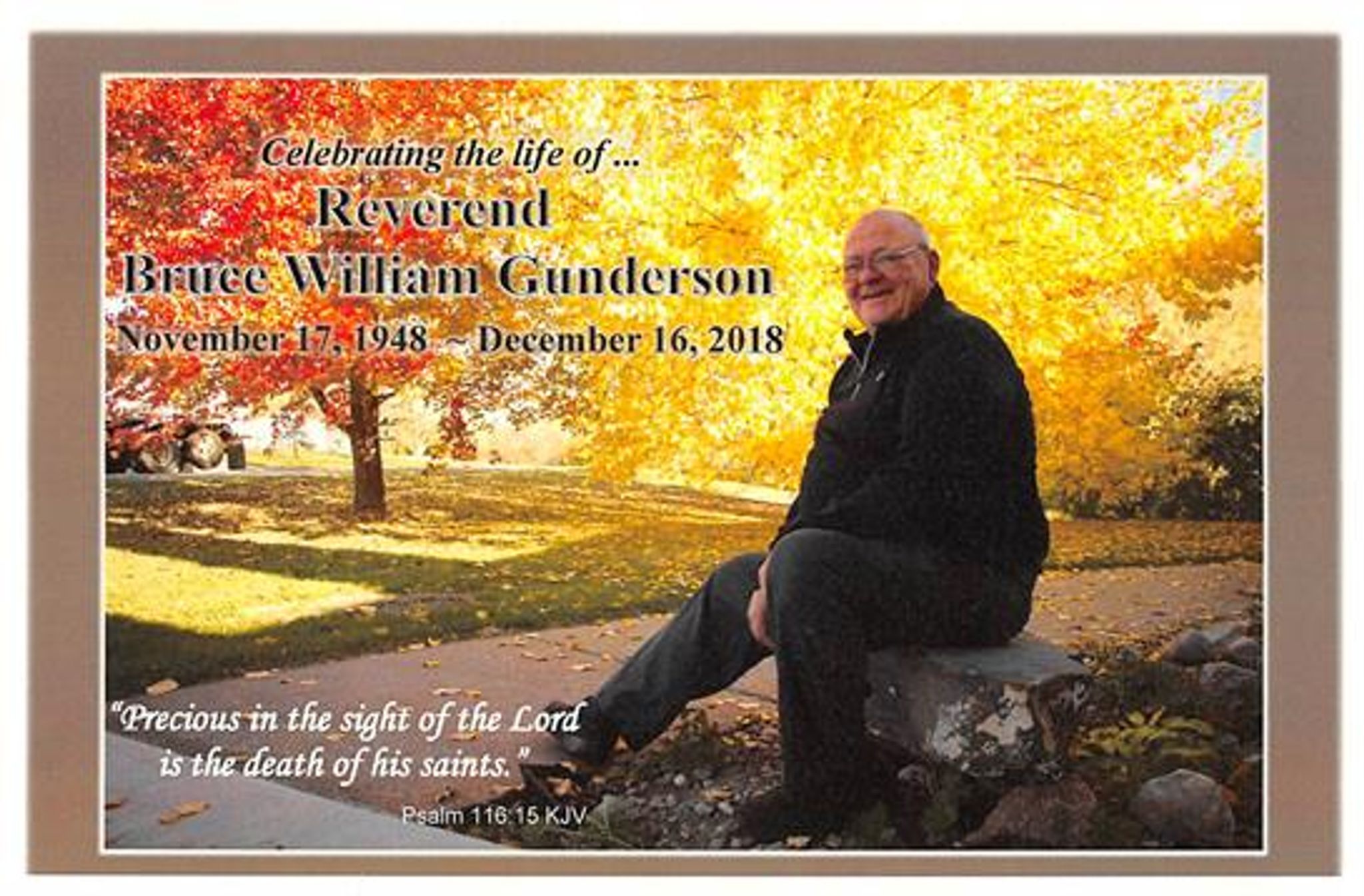 Reverend Bruce William Gunderson photo gallery image 2 of 5