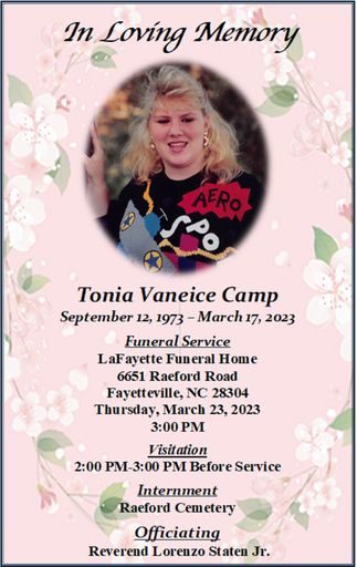 Tonia Vaneice (Hudson)  Camp photo gallery thumbnail 9 of 9