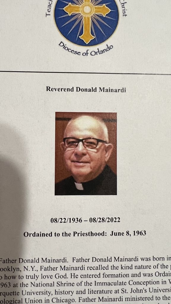 Rev. Donald George Mainardi
