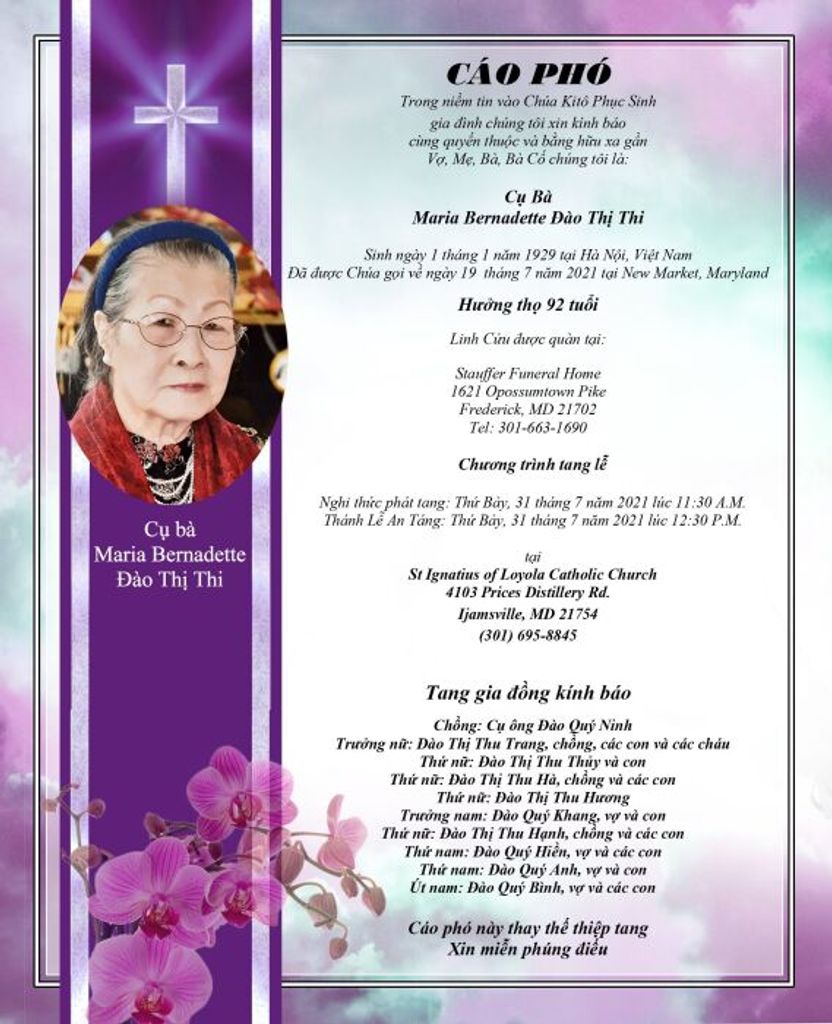 (Maria Bernadette) Thi Thi Dao Profile Photo