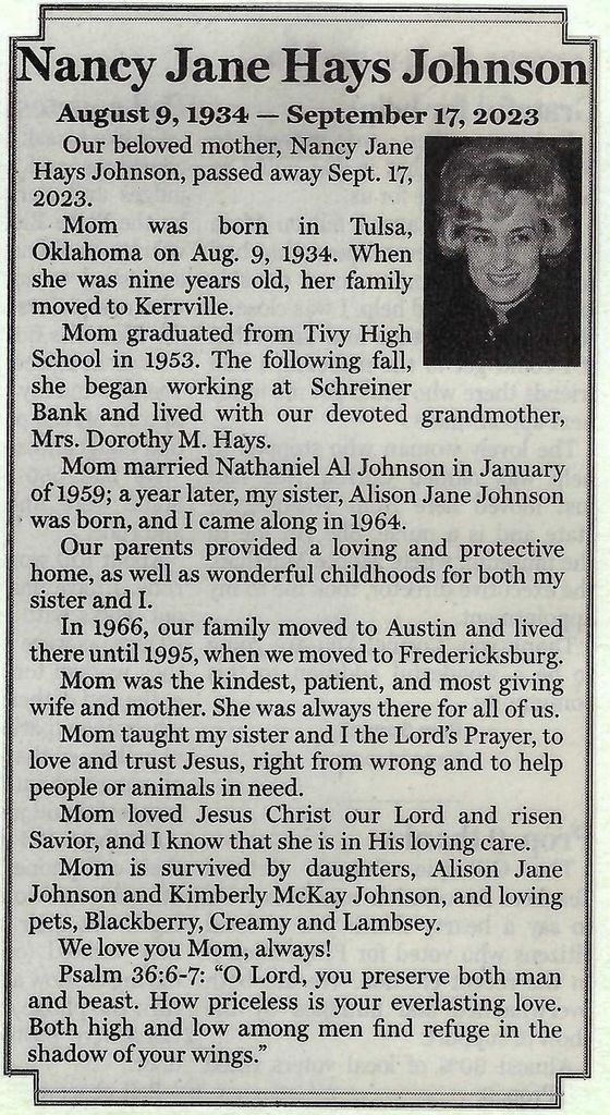 Nancy Hays Johnson Profile Photo