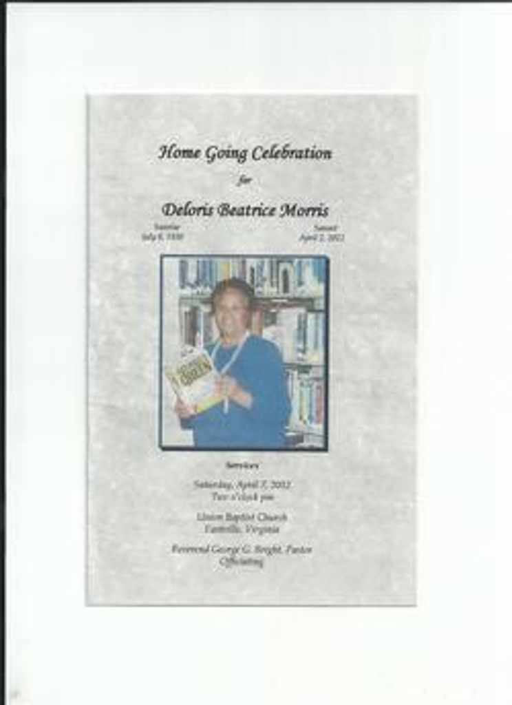 Deloris Beatrice Morris Profile Photo