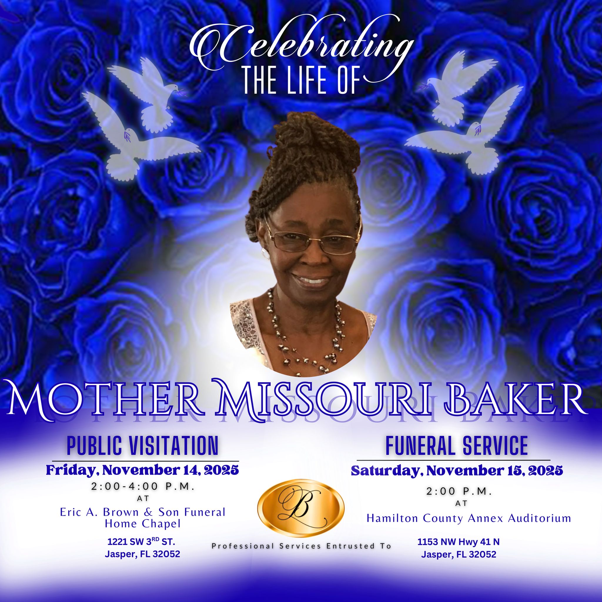 Cover for Mother Missouri Baker's Obituary