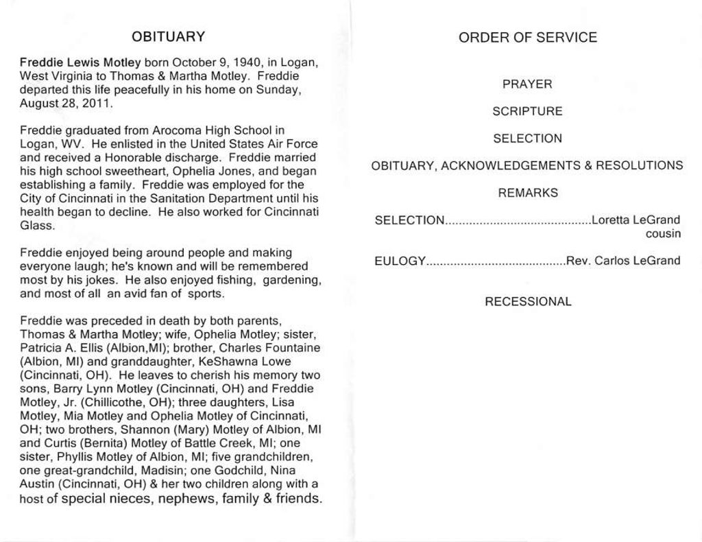 Freddie Lewis Motley