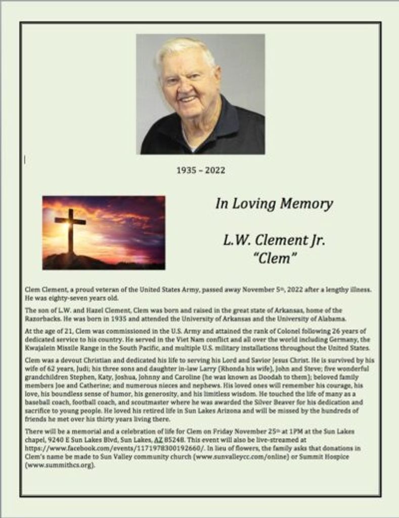 L.W. Clement Jr. “Clem”