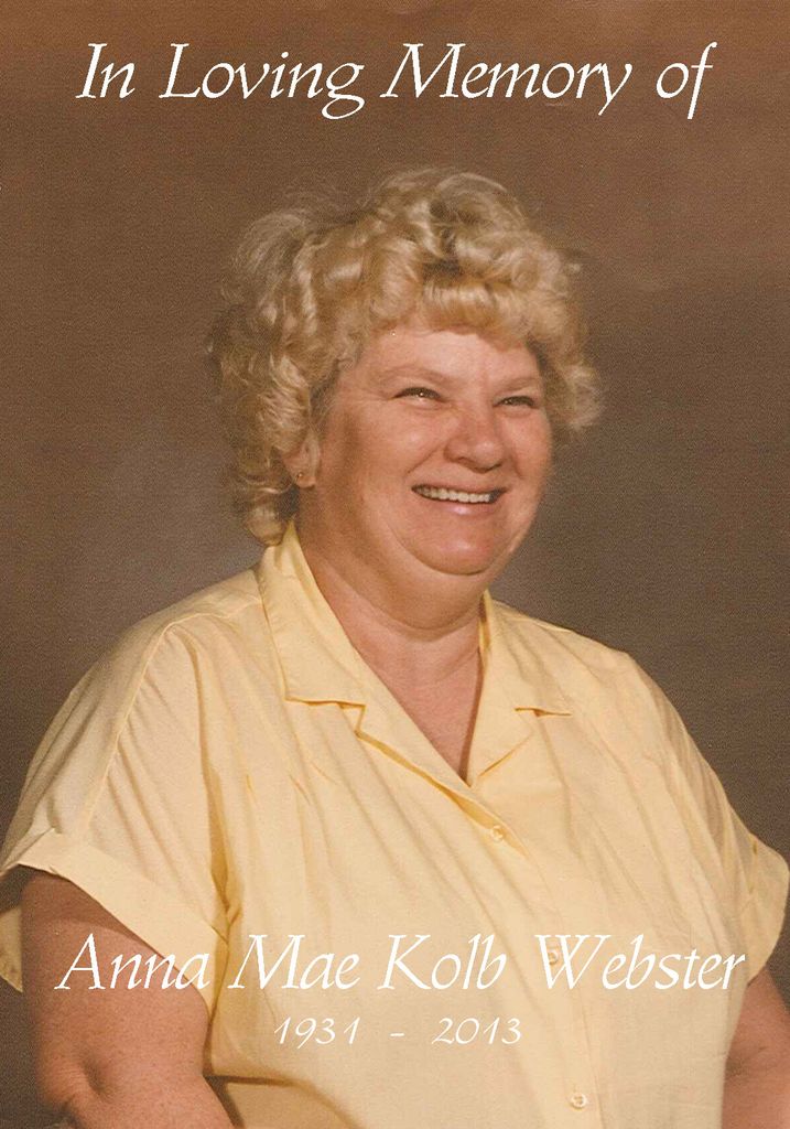 Anna Mae Kolb Webster
