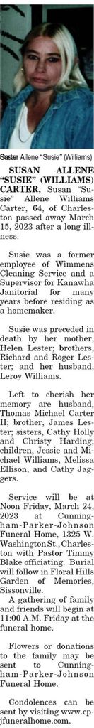 Susan Allene Carter Profile Photo