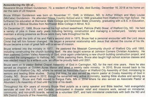 Reverend Bruce William Gunderson photo gallery thumbnail 3 of 5