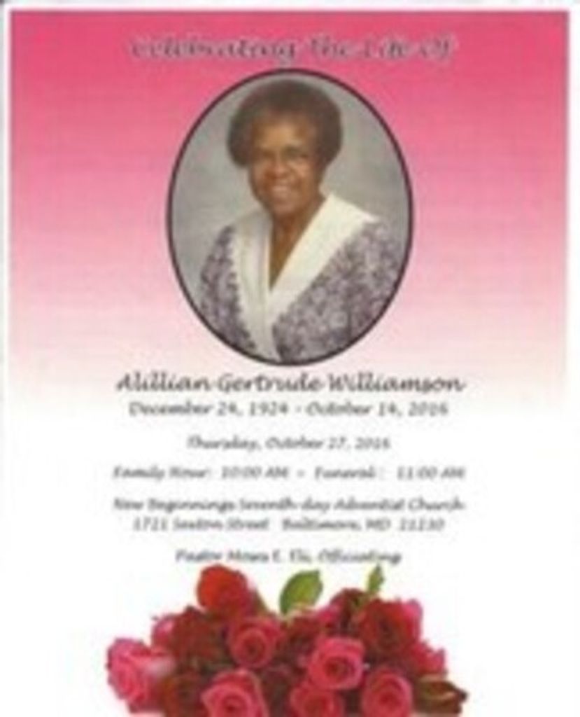 Alillian Gertrude Williamson