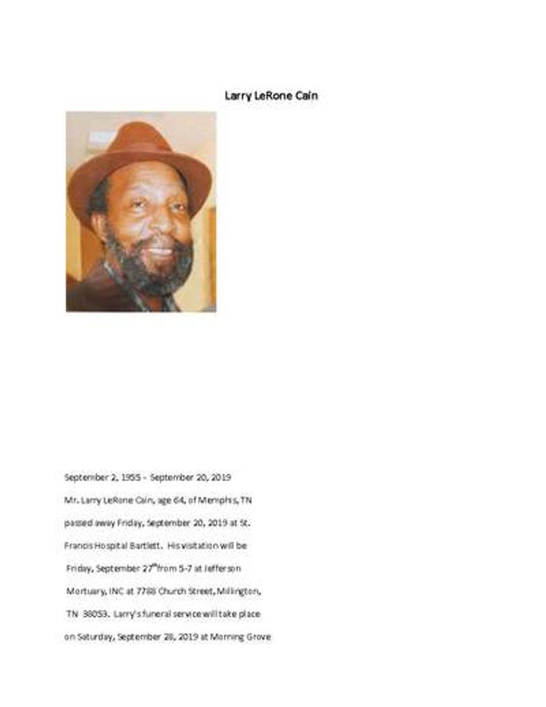 Larry Lerone Cain