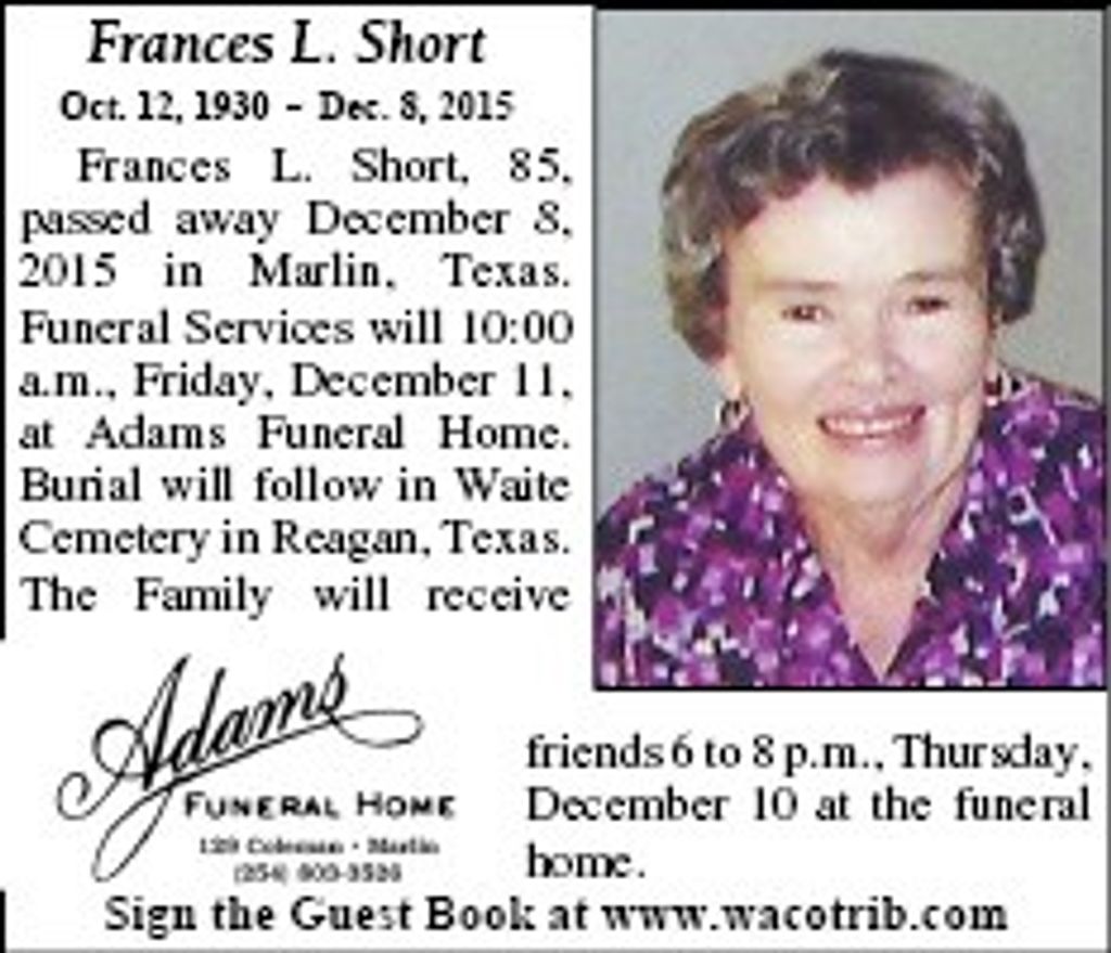 Frances L Short Profile Photo