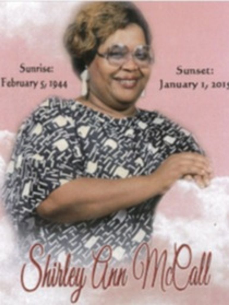 Shirley Ann (Harris)  Mccall