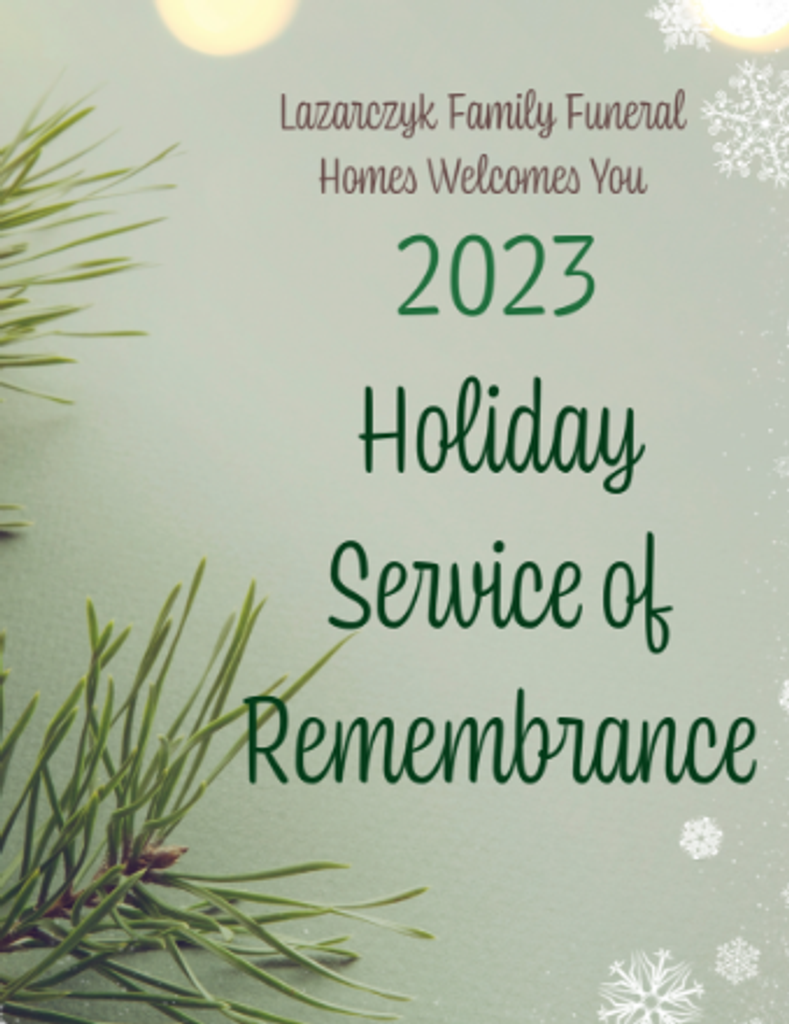 Holiday Service Of Remembrance On Dec. 9, 2023
