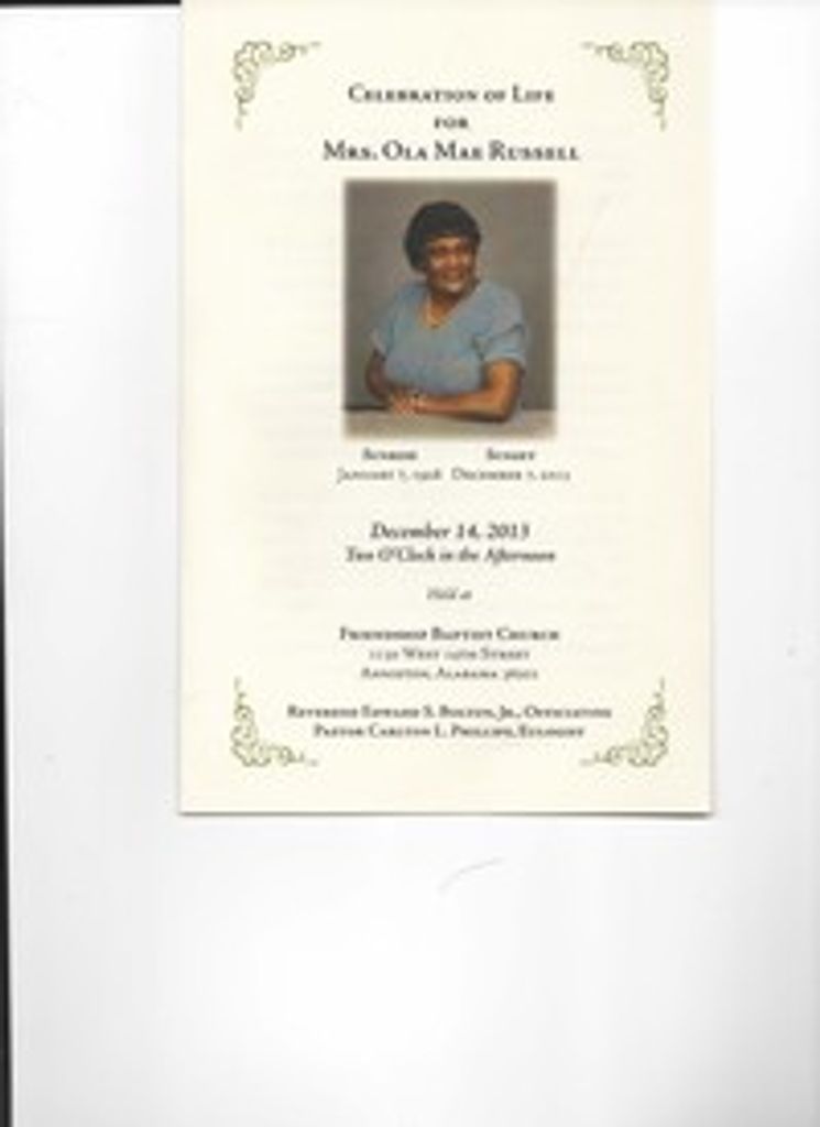 Ola Mae (Dawson)  Russell Profile Photo