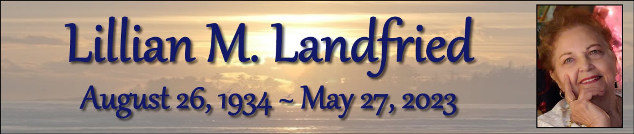 Cover photo for Lillian Landfried's Obituary