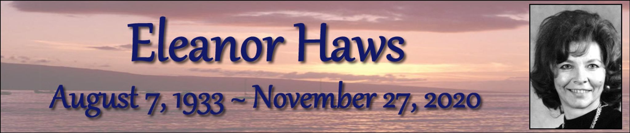 Cover photo for Eleanor Haws's Obituary