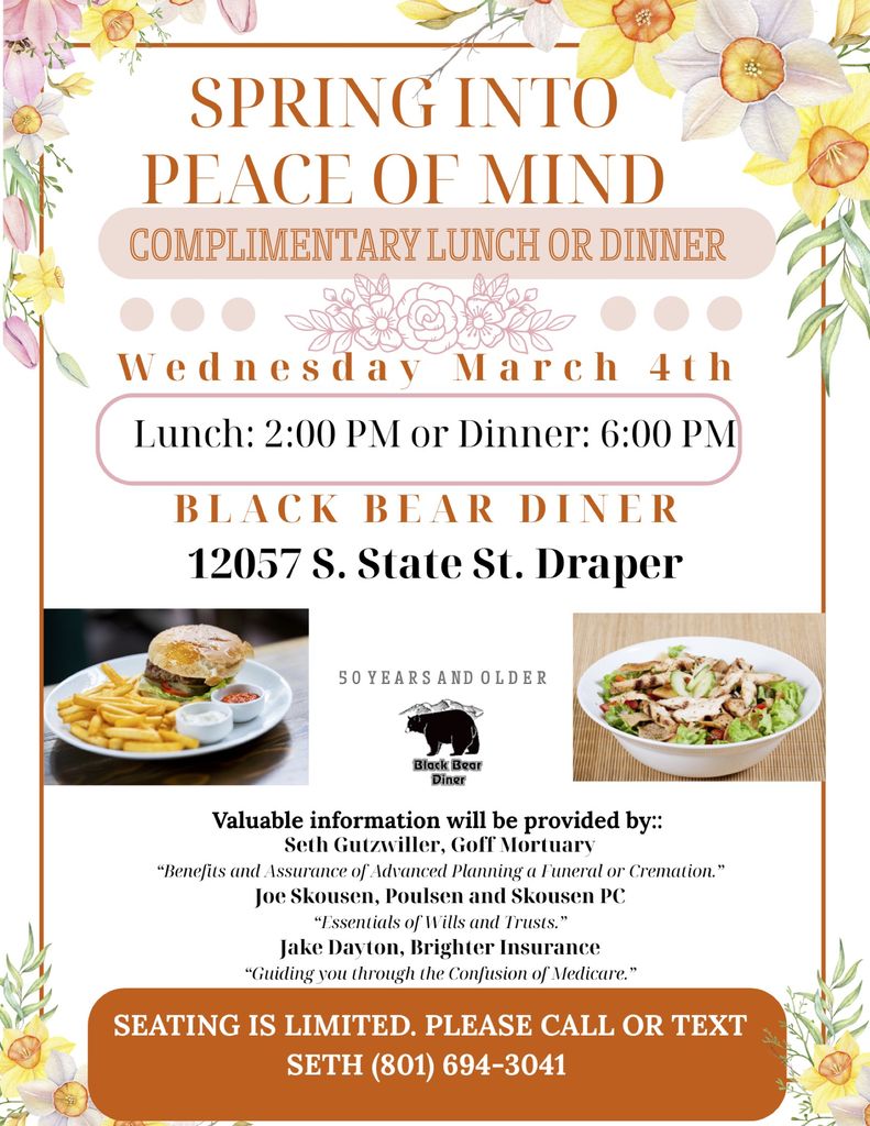 Complimentary Meal and Seminar