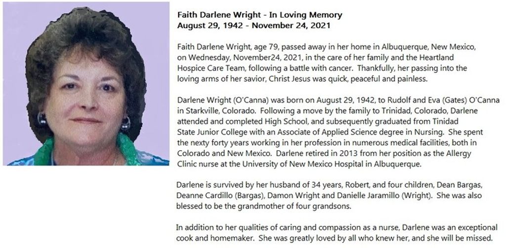 Faith Darlene Wright Profile Photo