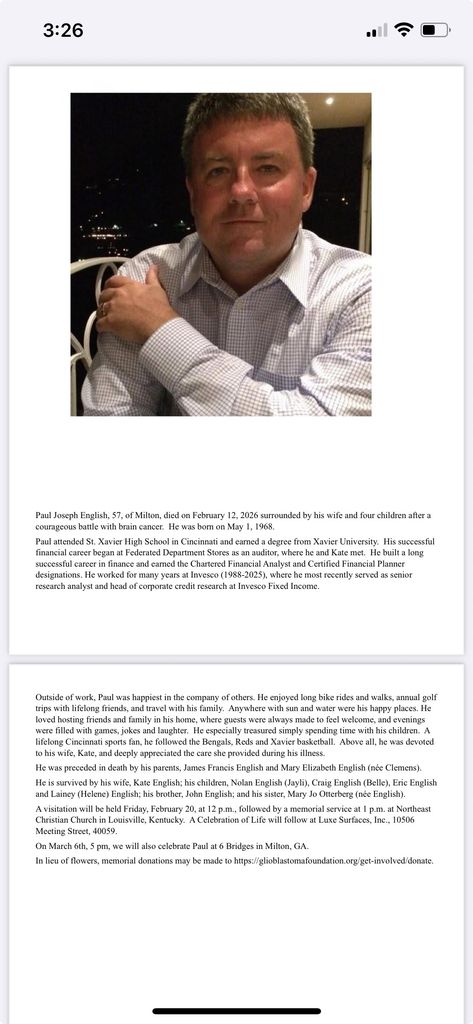 Paul Joseph English Profile Photo