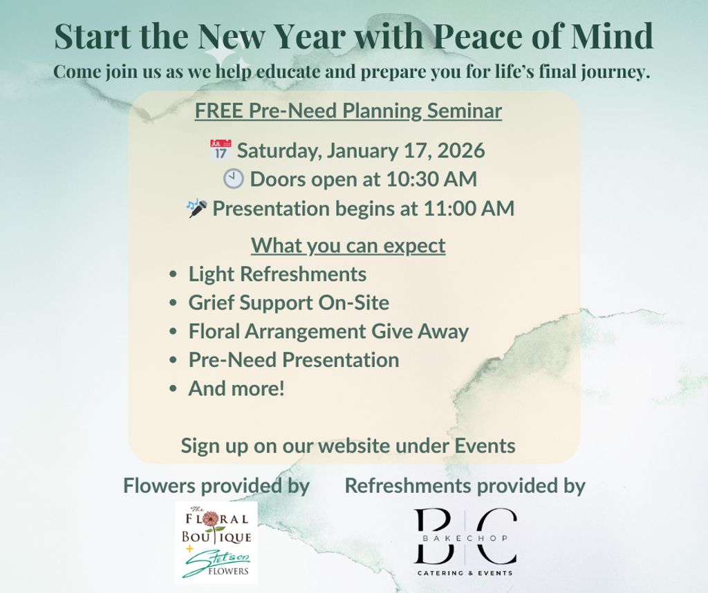 Pre-Need Seminar (January 2026)