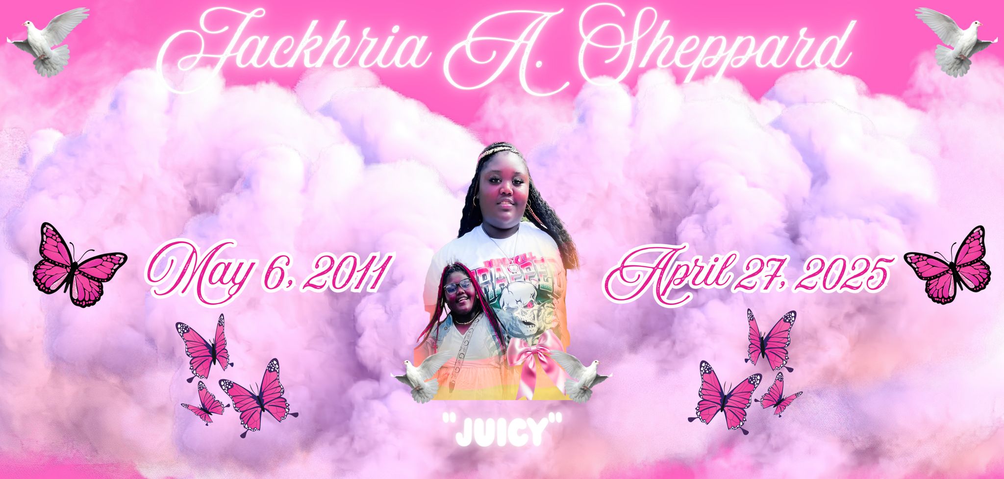 Cover for Jackhria "Juicy" Sheppard's Obituary