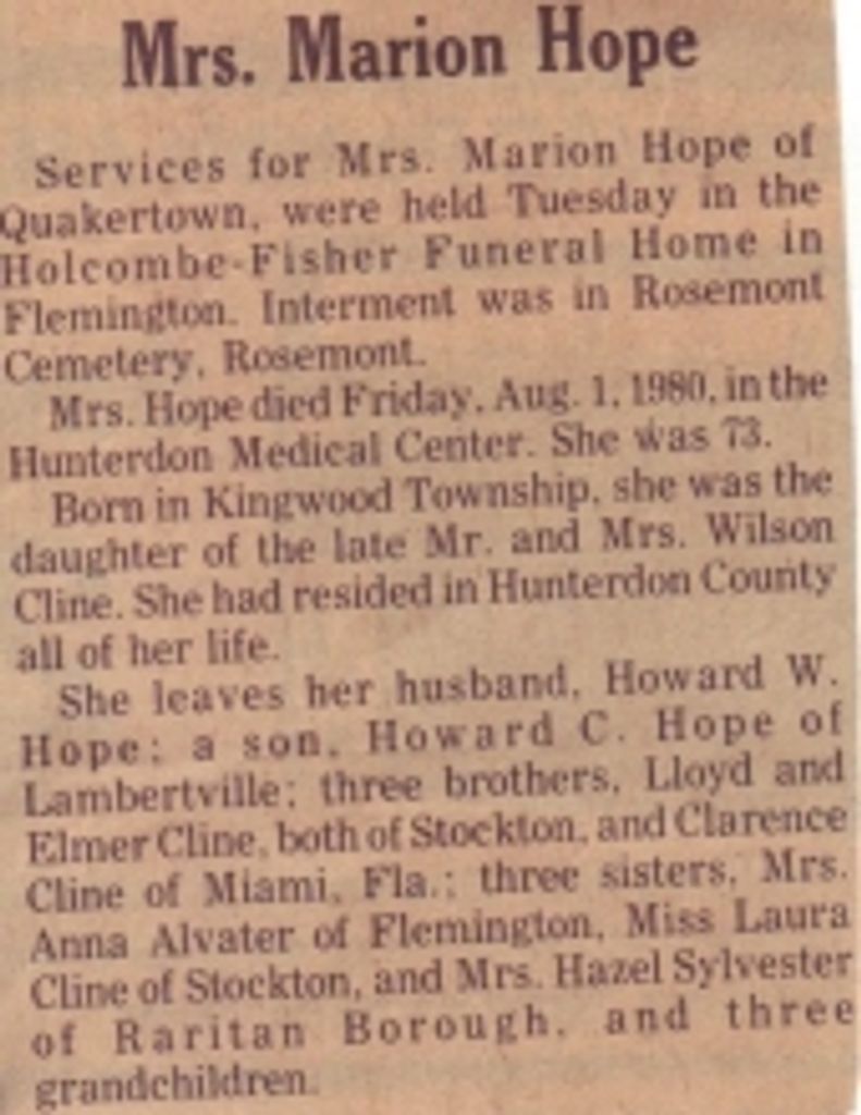 Marion  Hope