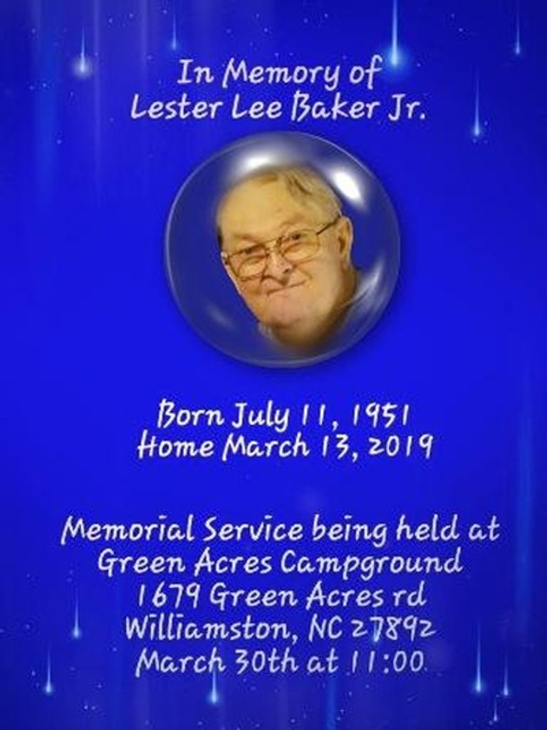 Lester Lee Baker, Jr. Profile Photo