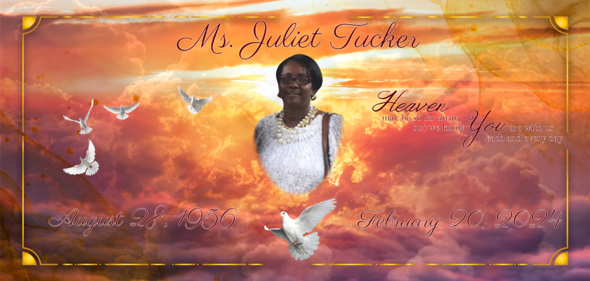Cover for Ms. Juliet Tucker's Obituary
