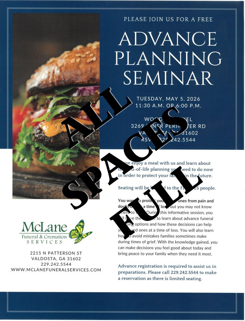 Lunch & Learn Preplanning Seminar May 2026