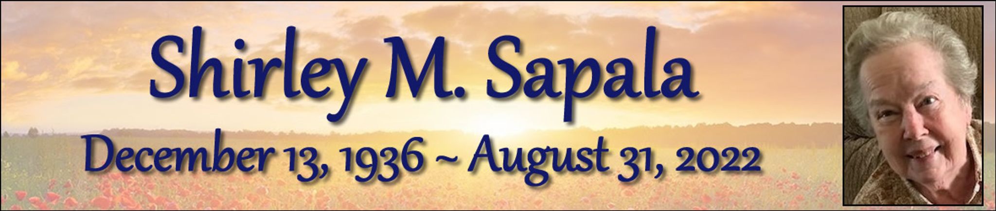 Cover photo for Shirley Sapala's Obituary