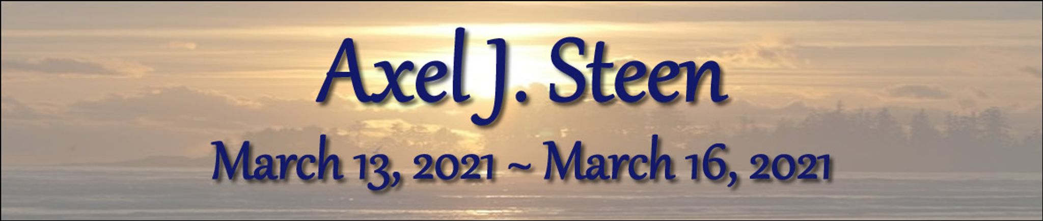 Cover photo for Axel Steen's Obituary