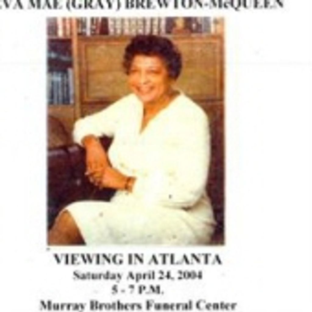 Eva Mae Brewton (Gray)  Mcqueen