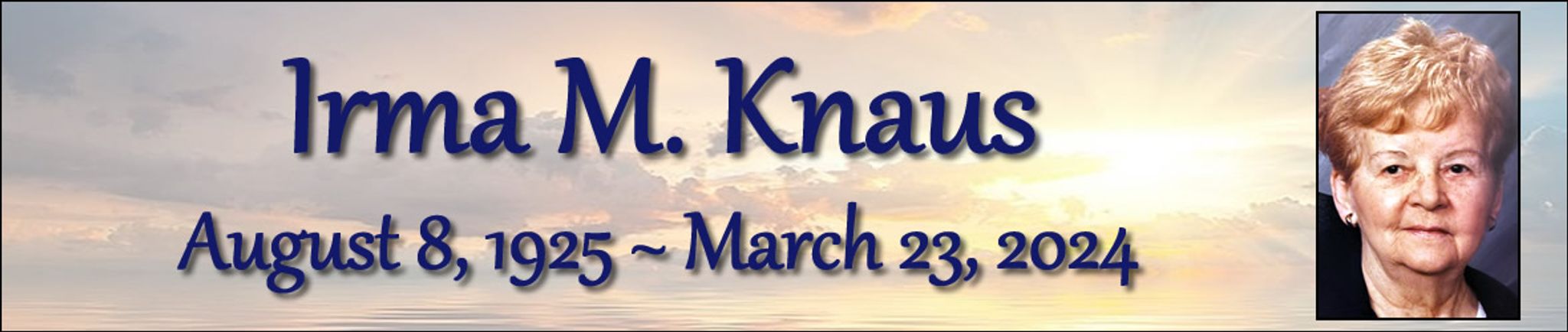 Cover photo for Irma Knaus's Obituary