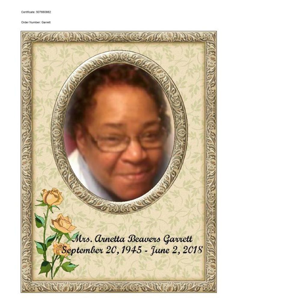 Arnetta (Beavers)  Garrett Profile Photo