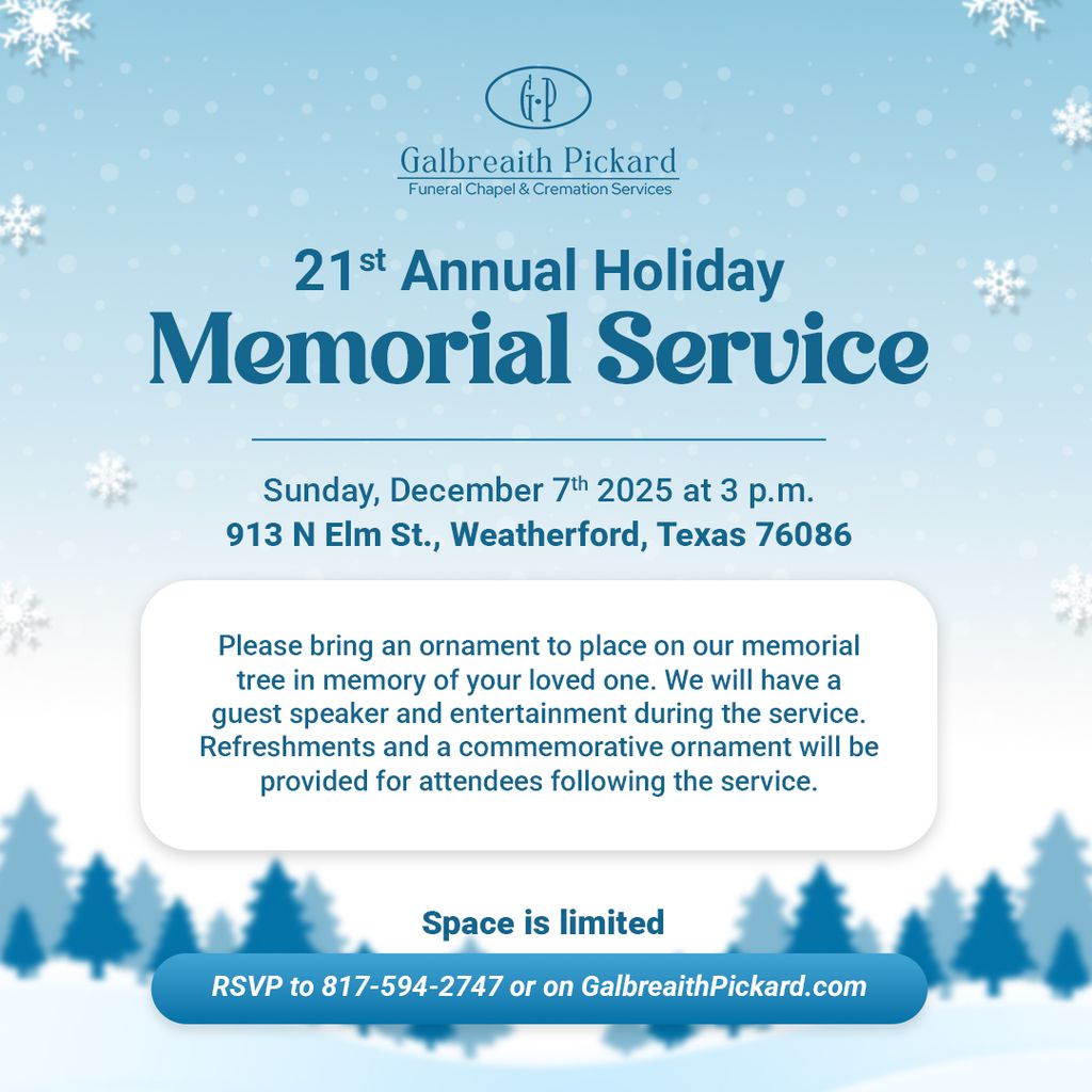 21st Annual Holiday Memorial Service