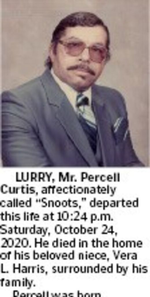 Percell Curtis Lurry "Snoots" Profile Photo