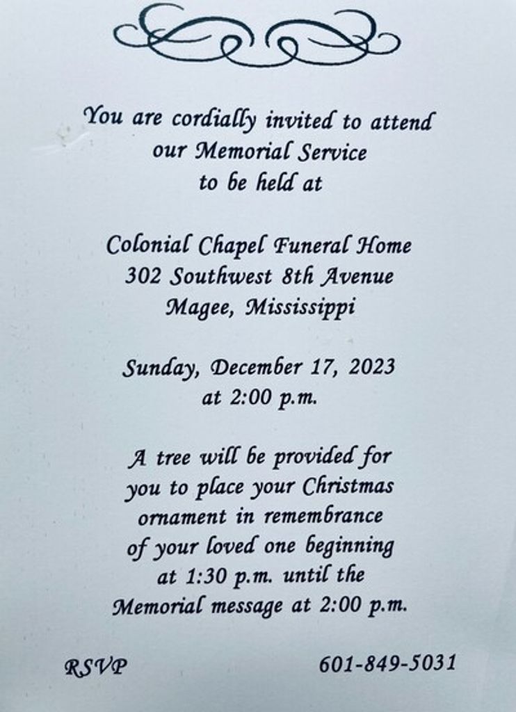 Christmas Memorial Service Profile Photo