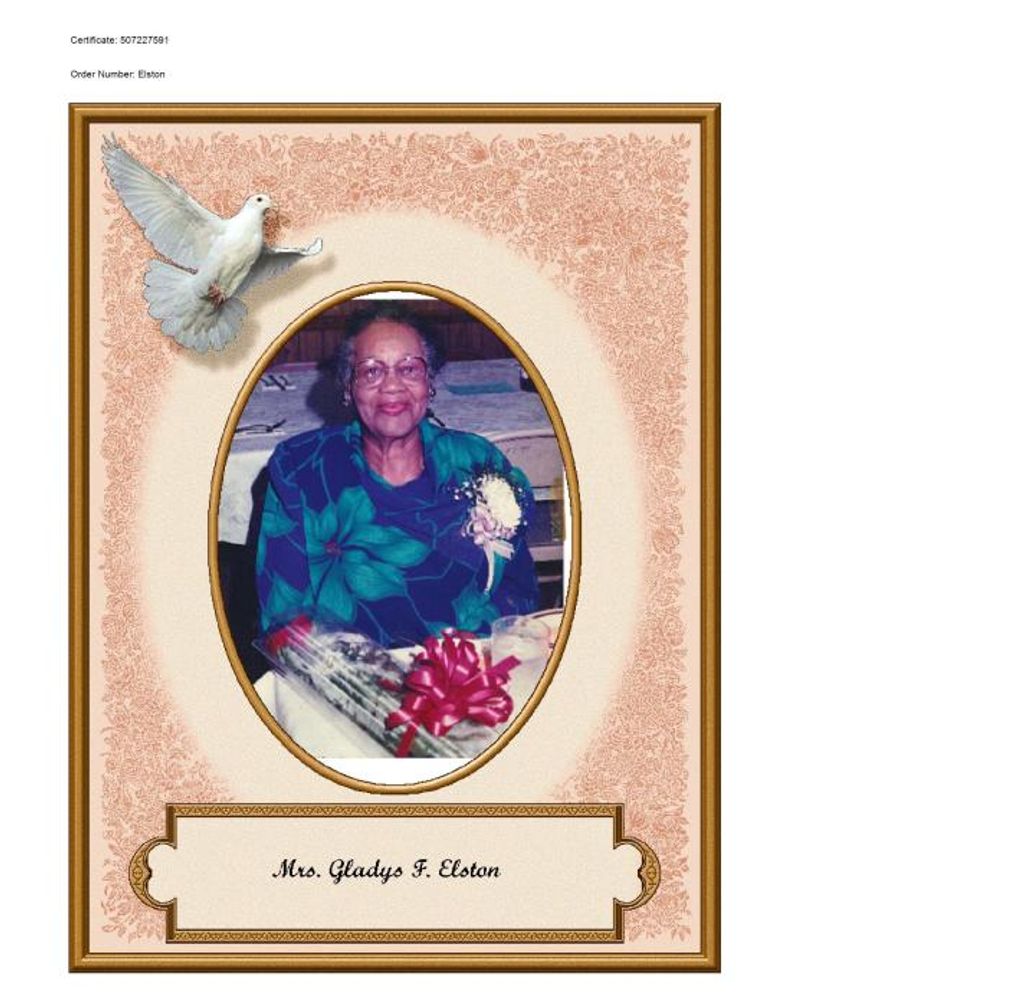 Gladys F Elston Profile Photo
