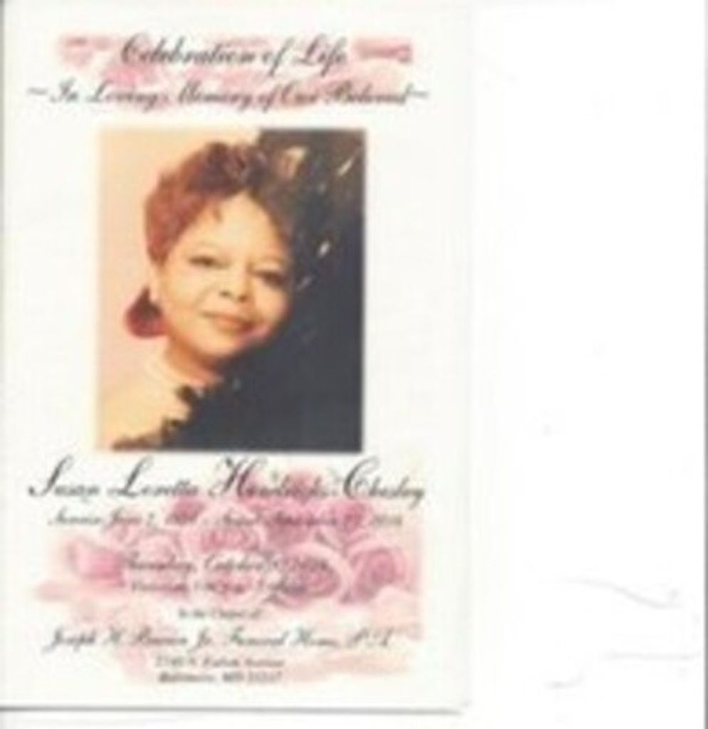 Susan Loretta Hendricks- Chesley