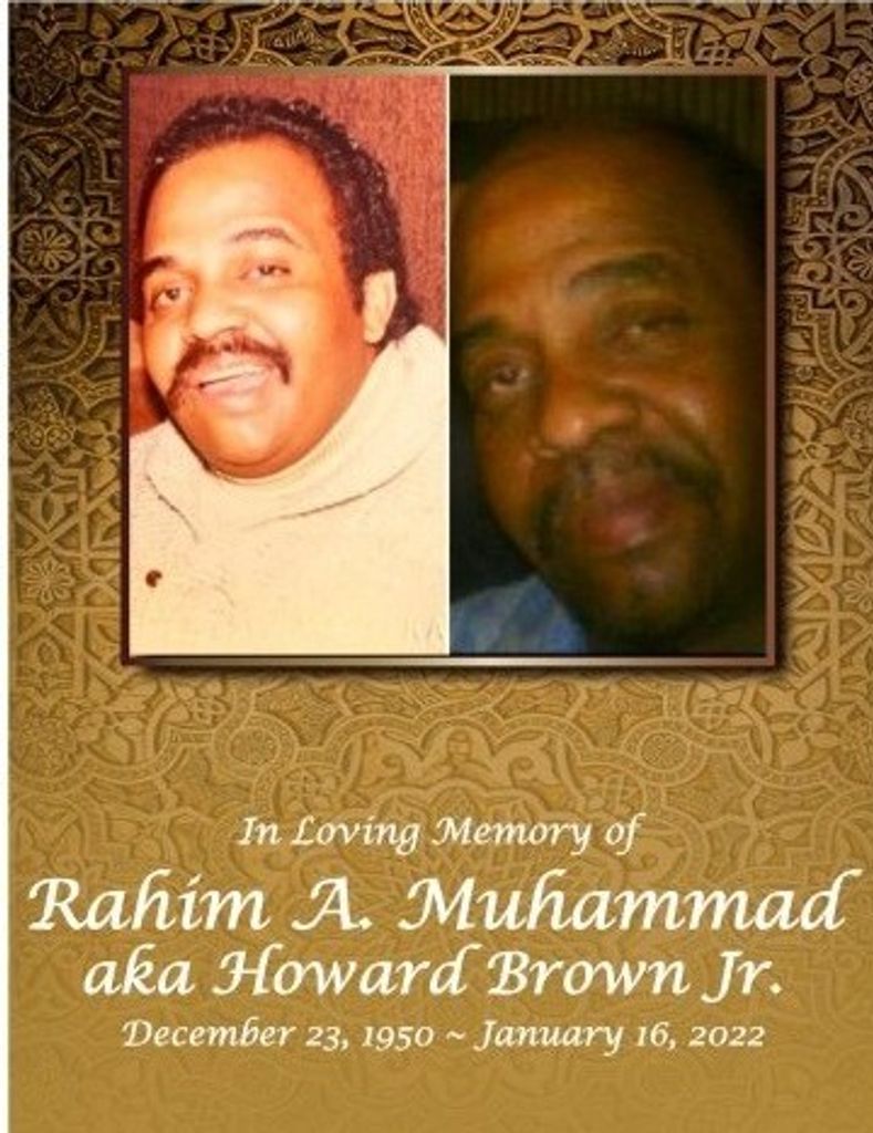 "Rahim  A. Muhammad" Aka Howard Brown Jr. Profile Photo