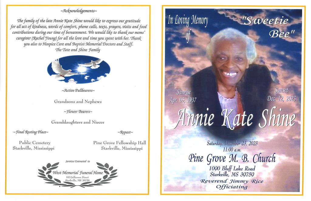 Mrs. Annie Kate Shine