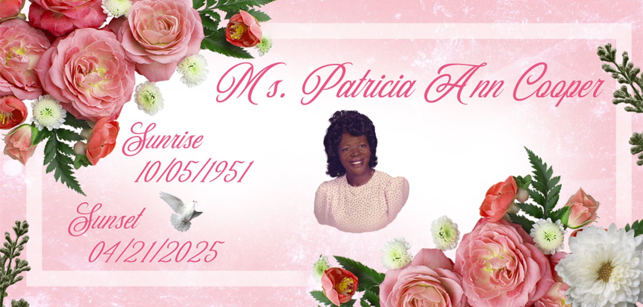 Cover for Ms. Patricia Ann Cooper's Obituary