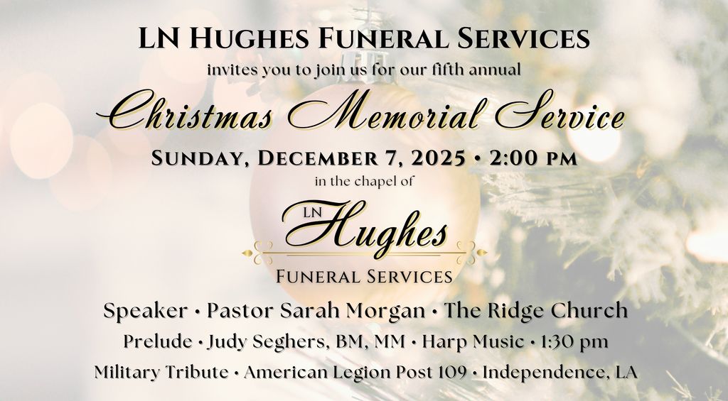 Christmas Memorial Service & Candle Lighting
