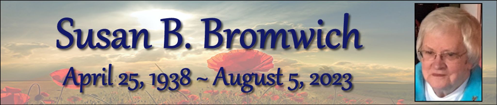 Cover photo for Susan Bromwich's Obituary