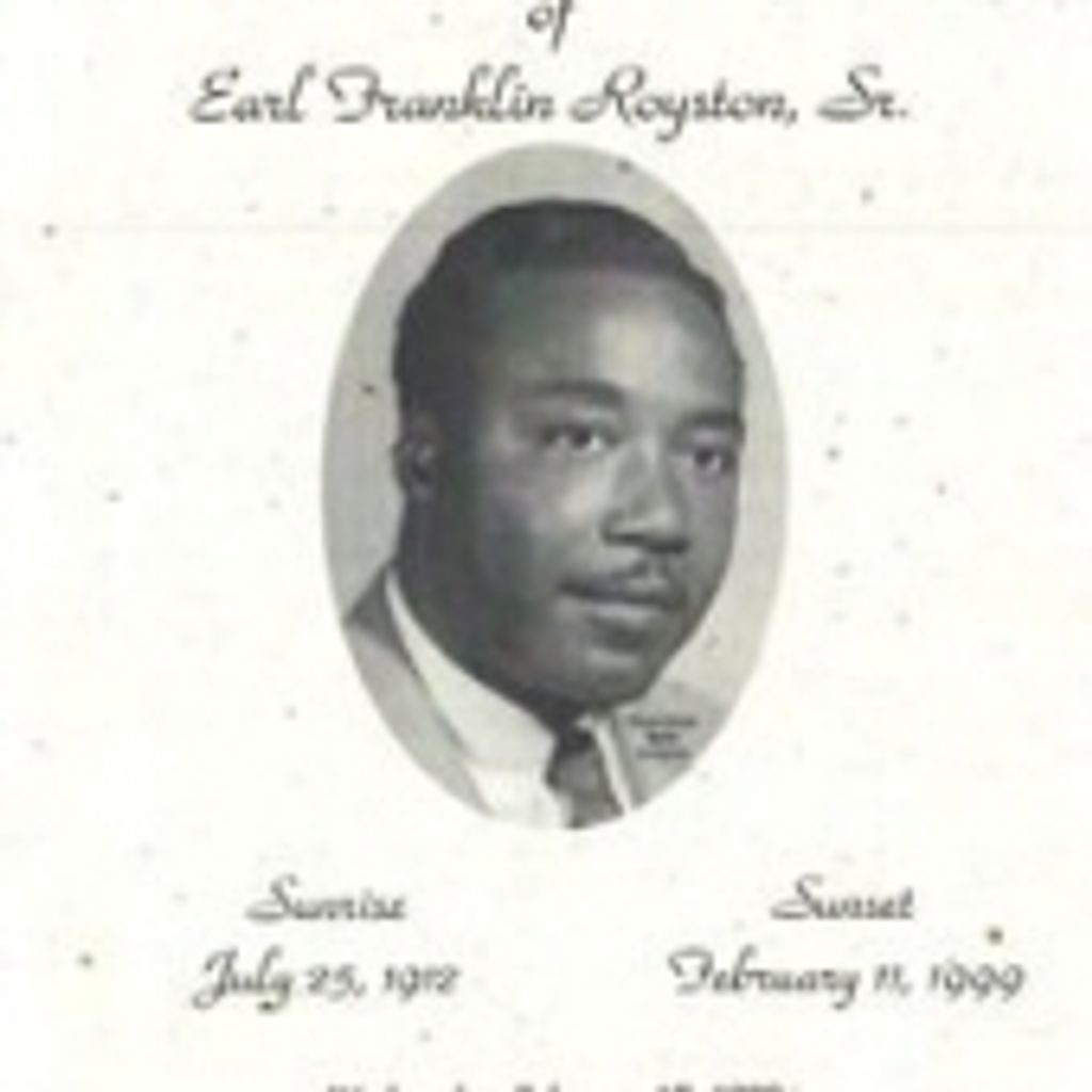 Earl  Franklin Royston  Sr.