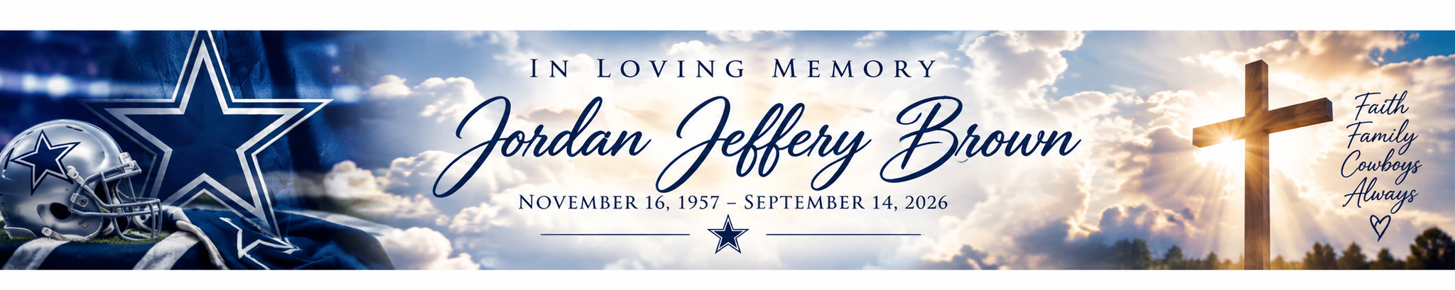 Cover for Jordan Jeffrey Brown's Obituary