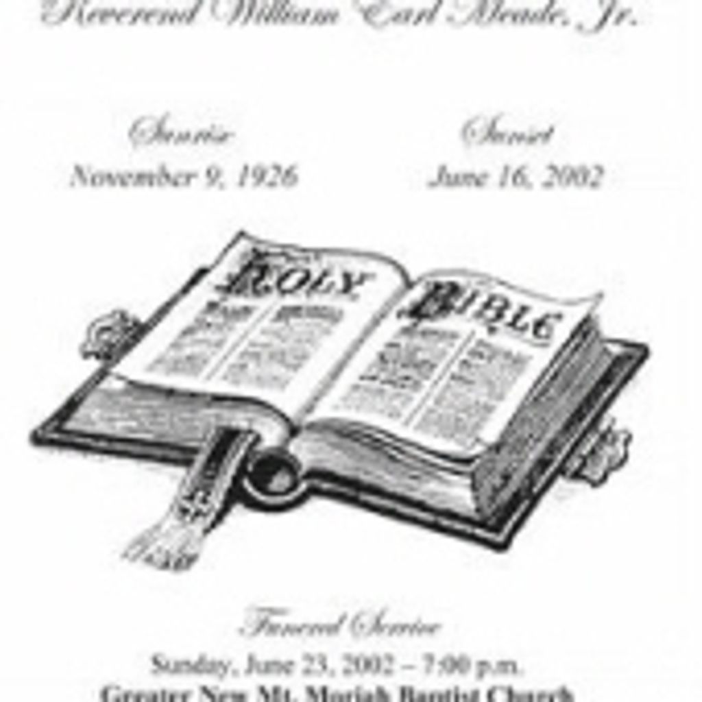 Rev William Earl Meade  Jr.