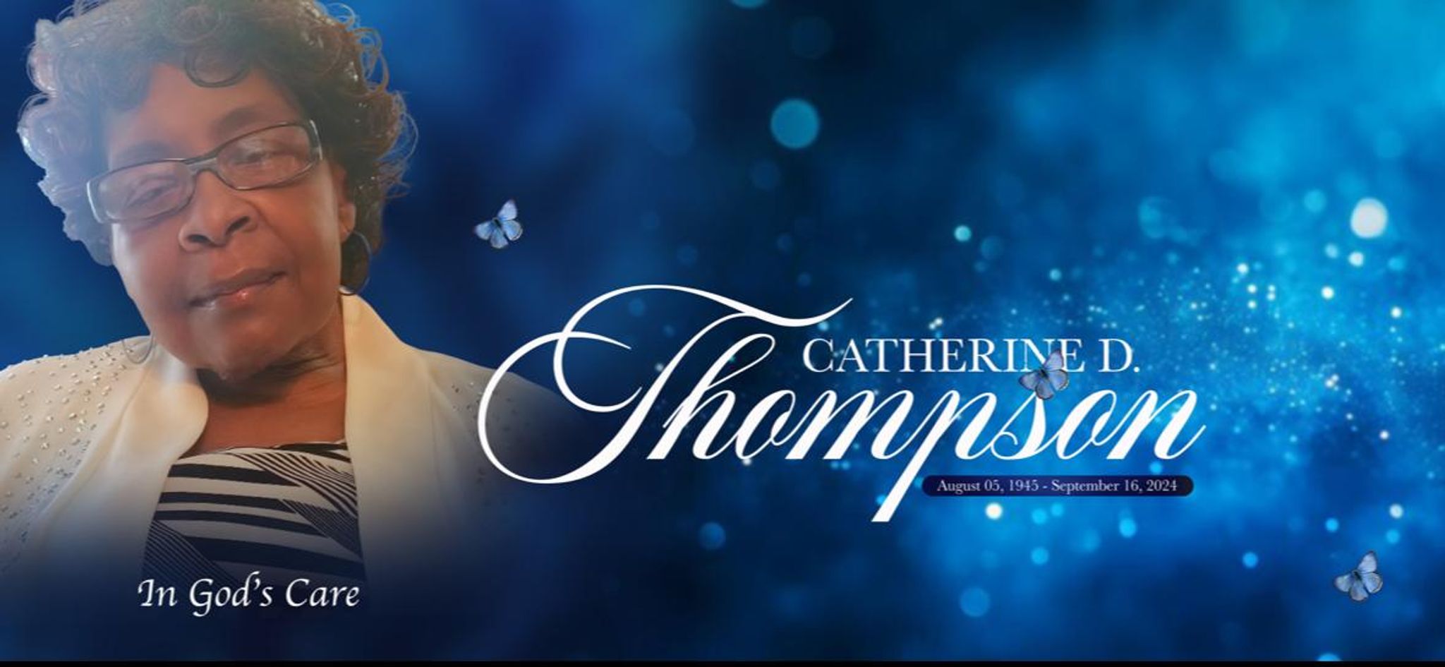 Cover for Ms. Catherine Thompson's Obituary