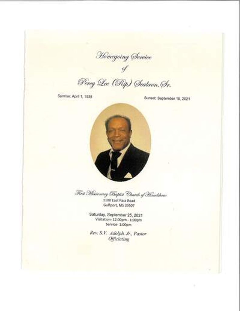 Percy Lee Seabron, Sr. Profile Photo